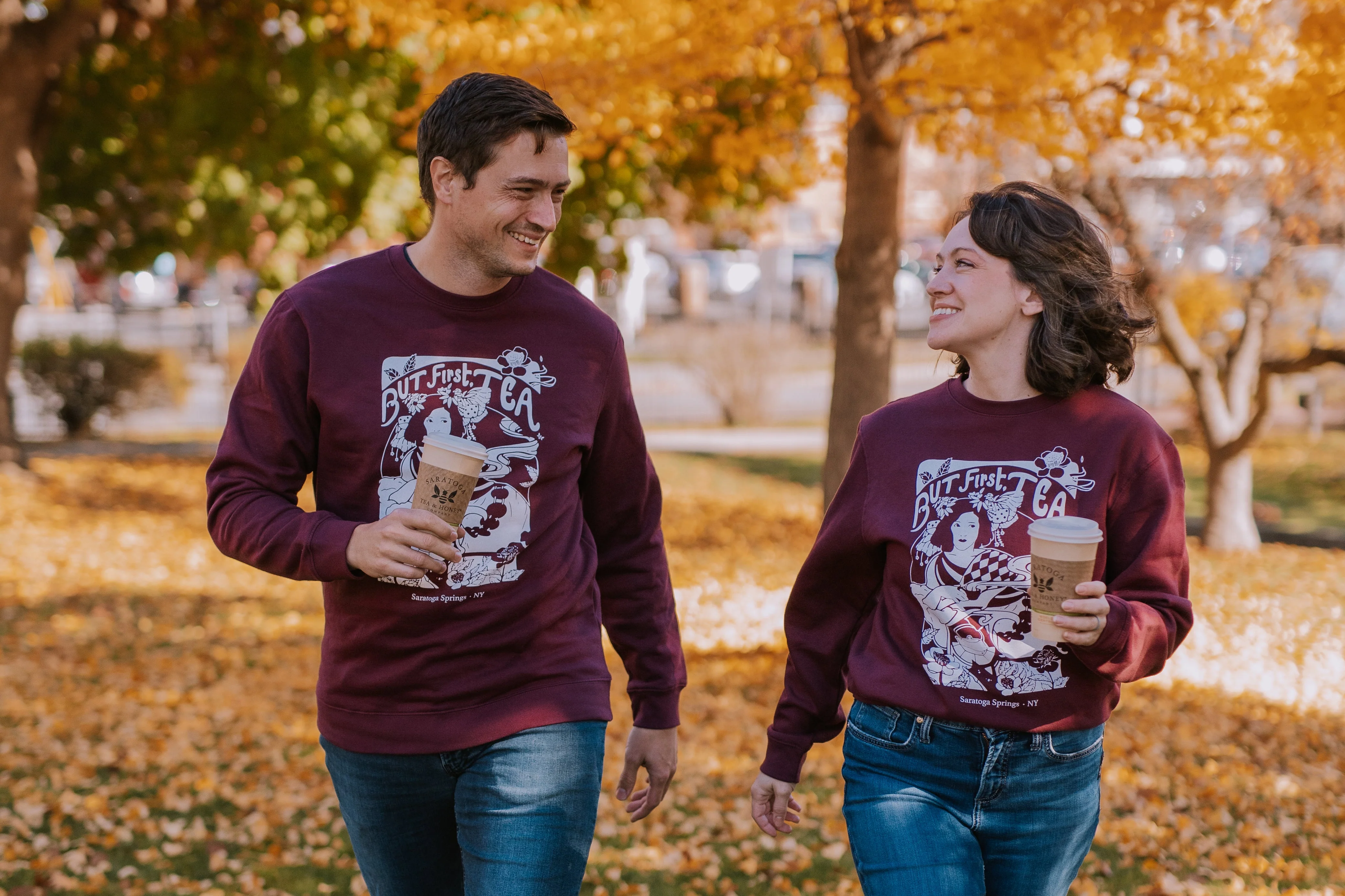 But First Tea Sweatshirt in Plum