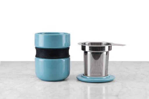 Curve Asian Style Tea Cup w/ Infuser 12oz by FORLIFE - Image 2