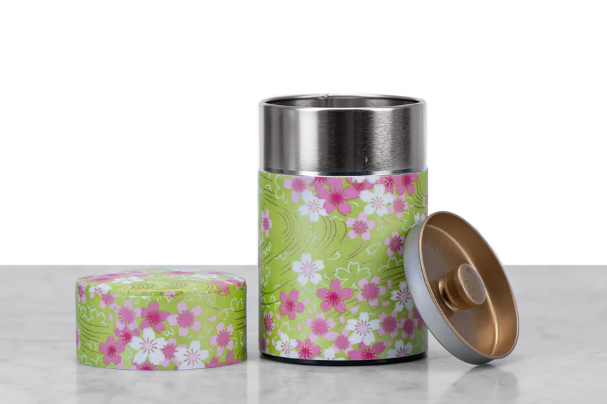 Washi Japanese Paper Wrapped Tea Tins (100g) - Image 3