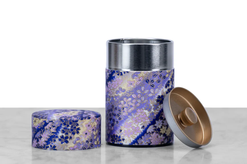 Washi Japanese Paper Wrapped Tea Tins (100g) - Image 4